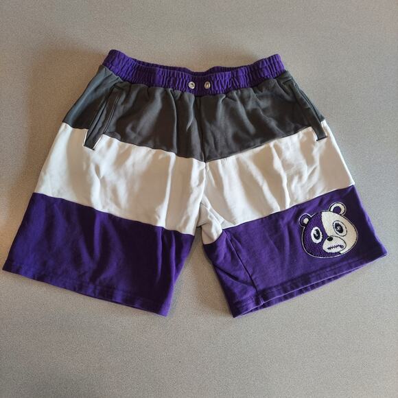 Effectus Clothing Shorts Mens Large Stitched Panda Bear Elastic Waistband - Picture 1 of 7